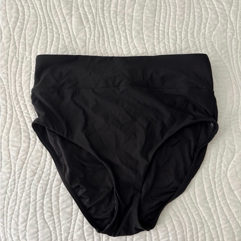 CALIA High-Waisted Black Women's Swim Bottom